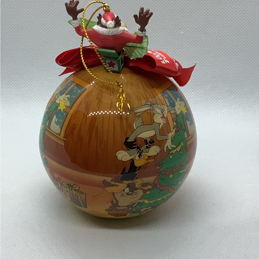 Vintage Looney Tunes Ornaments Tweety Marvin Taz Elmer Bugs Daffy 4 Balls 1995 - Picture 11 of 16